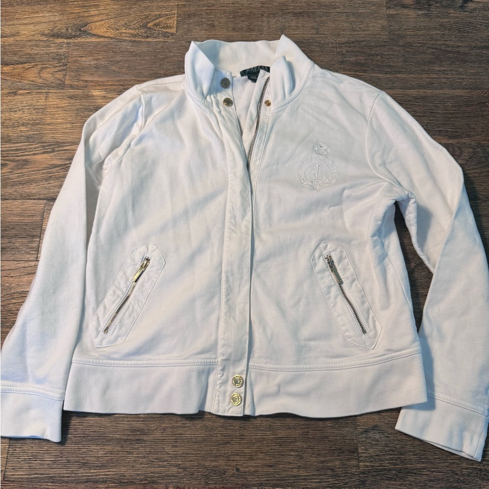 Lauren Ralph Lauren White Bomber Jacket